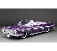 for Sun Star for Chevrolet for Impala for Lowrider Open Convertible 1961 Purple 1:18 Car Pre-built Model