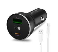 For Supervooc Car Charger with cable 1.5m for OPPO Find X 9 8 5 3 Reno 15 14 13 12 8 N5 Car adapter for OnePlus Open 15 13 12 Nord 2T CE 5 2 Port 12V Cigarette Lighter charger for Realme 15 14 13 GT8