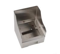 For Surface Mounted Waterproof Box For 86 Type Switch Socket Panel, Stainless Steel Outdoor Charging Station Rain Cover With Advanced Moisture Block For Garden Patio Wall, Silver Finish(Iron)