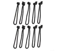 for surfboard Leash String 36cm Nylon Cord 5 Pack for surfboard | High-strength black nylon, 10-piece bulk set, saltwater resistant, quick setup, for durable construction