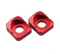 For Surron For Light Bee X S Rear Chain Adjuster Block Aluminum Alloy Rear Axle Block Chain Tensioner Set for Electric Dirt Bikes 2 Pack (Red)