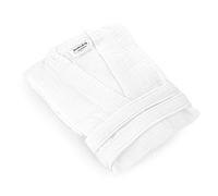FOR SUSTAINABLE LIFE Muslin Unisex Bathrobe,Turkish 100% Cotton,Soft, Absorbent, Natural Garment Wash (White, Large/X-Large)