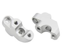 For Suz&uki For Dl650 For V&strom For Dl 650 For Dl1000 For V&strom 2pcs 7/8 "22mm Motorcycle Handlebar Riser Clamp Mount Taper Handlebar Risers(Silver)