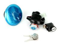 For Suz&uki GN 125 125cc 1 Set Motorcycle Ignition Switch 6 Wire Fuel Gas Tank Cap Cover Steering Lock Ignition Starter Switch Lock