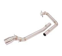 For Suz&uki GSX150R GSXR150 GSX-S150 GSX S150 Motorcycle Full System Exhaust Escape Modify 50.8MM Front Link Pipe Middle Section Link Pipe(Silver)