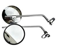 For Suzuki 8mm 10mm Chrome Motorbike Mirror Refit Scooter Retro Rearview Mirrors Motorcycle Side Wing motorcycle bar end mirrors