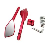 For Suzuki CBR600 Katana GSXR600 GSXR750 GSXR1000 SV650 Aluminum Motorcycle Mirror Rearview Blind Spot Side Mirror(Red)