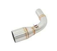 For SUZUKI DR160 DR 160 DR150S Motorcycle Exhaust Front Link Pipe Stainless Steel 51Mm Interface Slip On(Mid Link Pipe)