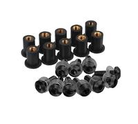 For Suzuki For GSX R R600 750 1000 K1 - K11 5mm 10PCS Motorcycle Windscreen Windshield Bolts Screws Nut(Black)