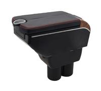 For Suzuki For Jimny Car Armrest Box With Phone Charging USB Cup Holder Center Console Storage Elbow Rest Arm Armrest Box Cover(B-Black red line)