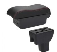 For Suzuki For Splash Armrest Box Car Armrest Curved Centre Consoles Storage For Space Box Armrest Cars Accessories(B1 Black red)