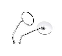 For Suzuki GN 125 Motorcycle Rearview Mirrors Scooter Chrome Round Side Mirror Universal 10mm