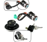 For Suzuki GN125 GN 125 1982-2001 Motorcycle Ignition Switch Fuel Gas Cap Seat Lock Key Kit Complete Set