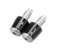 For SUZUKI GSF 250 600 600S 650 650S 650N 1200 1250 Bandit 650S Motorcycle 7/8"22MM Handlebar Grips Handle Bar Grip End Cap Plug(Black sliver)
