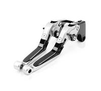 For Suzuki GSF1200 BANDIT 2001-2006 2005 2004 Motorcycle Adjustable CNC Aluminum Alloy Folding Extendable Brake Clutch Lever(Silver 2)