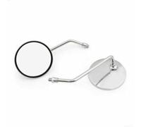 for suzuki GT Mirror Pair 10mm Thread Plane Glass for suzuki | 10mm thread fit, round plane glass, metal housing, vintage style, clear rear vision