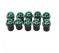 For Suzuki Kawasaki10pcs Aluminum Motorcycle CNC Windscreen Windshield Screw Bolts Nuts Fastener Kit Motorbike Mounting For M5 X 15mm with Washers(Green)