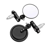 For SUZUKI MSX125 GSR/GSXR 600/750/1000 DRZ400 SV650 GSR600 Handle Bar End Side Mirrors Black Foldable 3" Round 7/8"(Black)