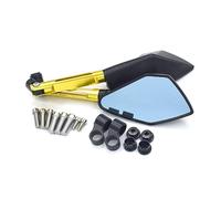 For Suzuki SFV650 GSX-S750 GSX-S750Z GSX-S1000F GSX-S1000 Universal 8mm 10mm Motorcycle CNC Aluminum Alloy Rear View Mirror(Gold)