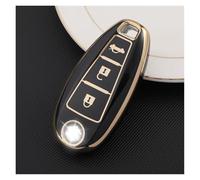For Suzuki Vitara Swift Ignis Kizashi SX4 Baleno Ertiga 2016 2017 2018 2019 3 Button TPU Car Key Cover Case Shell Key Ring(Black shell B)