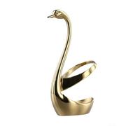 for swan Shaped Metal Cutlery Holder Gold Spoon Rest for swan(Gold)