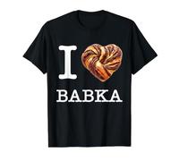for Sweet Bread Lovers: 'I Love Babka’_White Text Value Graphic T-Shirt