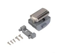 For Swift Drawer Lock Catch | Chrome Push Button Latch Mechanism for Motorhome Cupboard | Zinc Alloy & ABS Replacement Hardware | 20mm Hole Fit(Nickel)