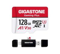 【For Switch 1 Only】GIGASTONE 128GB Micro SD Card with USB Type C Card Reader, Gaming Plus, MicroSDXC for Nintendo-Switch 1, 4K Video Recording, UHS-I A1 U3 V30 C10, up to 100MB/s, with Adapter