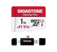 【For Switch 1 Only】GIGASTONE 1TB Micro SD Card with USB Type C Card Reader, Gaming Plus, MicroSDXC for Nintendo-Switch 1, 4K Video Recording, UHS-I A1 U3 V30 C10, up to 150MB/s, with Adapter