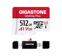 【For Switch 1 Only】GIGASTONE 512GB Micro SD Card with USB C Card Reader, Gaming Plus, MicroSDXC Memory Card for Gaming Console, 4K Video Recording, UHS-I A1 U3 V30, up to 100MB/s, with Adapter