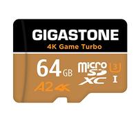 【For Switch 1 Only】GIGASTONE 64GB Micro SD Card, 4K UHD Game Turbo, Nintendo-Switch Compatible, Read/Write 95/35 MB/s, A2 App Performance, UHS-I U3 C10 Class 10 Memory Card【5-Years Data Recovery】