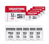 【For Switch 1 Only】GIGASTONE Micro SD Card 32GB 5-Pack, Gaming Plus, MicroSDHC Memory Card for Nintendo-Switch, Full HD Video Recording, UHS-I U1 A1 Class 10, up to 90MB/s, with MicroSD to SD Adapter
