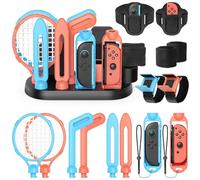 [For Switch 2/1/OLED] Sports Accessories Bundle for Nintendo Switch 2 (2025)/Switch 1 with Organizer Station,Family Party Sports Kit,Golf/Tennis/Dance/Sword/Soccer for Joycon &All-in-One Storage Stand