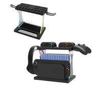 For Switch 2, Large Capacity Multifunctional Storage RGB Stand Stable Non Slip Holder, Game Console for Switch2 Controller Headset Game Cards Bracket