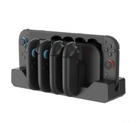 For Switch 4 In 1 Controller Charging Dock With Dual Game Card Slots, USB Connection, Individual Charging Indicators, And Anti Slip Silicone Pads
