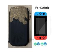 (For Switch Pack A) For Nintendo SwitchConsole Cartoon Storage Bag Game Theme for Zelda-King Waterproof Hard Case with 10 Card Slots