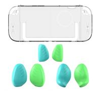 For Switch2 Crystal Clear Case Thin PC Hard Shell Protective Scratch Console,Ergonomic Grip Case with Replaceable Handles PC Material Transparent Protective Cover Fits For Switch2/NS2 Resistant Cover