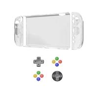 For Switch2 Protective Case+D-Pad Button Cap Clear Shell Split Design Anti-Fall Anti-Scratch Case for B