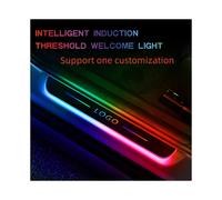 (For T-ESLA, 2 PCS Front door) Customized Car door illuminated sill light logo Projector lamp Power Moving