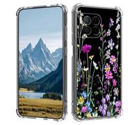 for T-Mobile Revvl 7 Pro 5G Case,Slim Transparent Flexible TPU Durable Shockproof Anti-Scratch Anti-Fall Phone Cover for Revvl 7 Pro 5G,Wildflower Plant