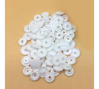 For T5 Plastic Snaps 100 Sets Suitable for Various Kids' Clothing Applications (200 Sets White)