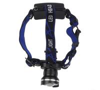 For T6 LED Headlamp Featuring Dual Fisheye Lens and Adjustable Beam Angle, Rechargeable Battery Compatible, Secure Headband for Outdoor Activities (Black)