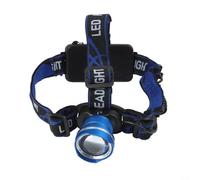 For T6 LED Headlamp Featuring Dual Fisheye Lens and Adjustable Beam Angle, Rechargeable Battery Compatible, Secure Headband for Outdoor Activities (Blue)