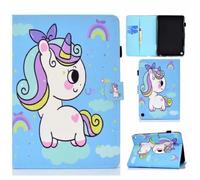 for Tablet Case for iPad Air 11 Inch Case M2 2024, Lightweight Shockproof Flip Leather Book Wallet Cover Case with fold Stand Protection for iPad Air 11 Inch Case M2 2024Rainbow unicorn