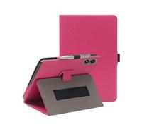 for TABWEE T50 11 Inch Tablet Case, FJIASTB PU Leather Folding Cover with Pen Holder and Wrist Strap, Business Travel Portable (Rose Red)