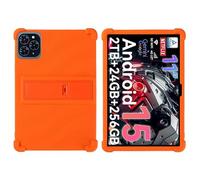 for TABWEE T50/T90/W90 Case 11 Inch 2025 Tablet with PC Kickstand, Soft Silicone, Washable, Thickened Corner Shockproof Case, Orange