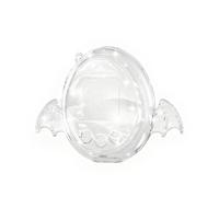 for Tamagotchi Meets Hard Crystal Protective Case Full Body Protection Anti Yellow Anti Scratch Standable Clear PC Cover (Transparent Glitter Little Devil)