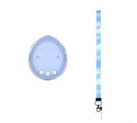 for tamagotchi Paradise Case Hard PC Material - Full Body Protective Shell with Wrist Strap Scratch Resistant Transparent Purple Game Console(Light blue)