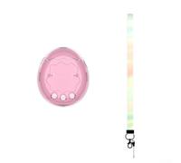 for tamagotchi Paradise Case Hard PC Material - Full Body Protective Shell with Wrist Strap Scratch Resistant Transparent Purple Game Console(Pink)