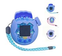 for Tamagotchi Paradise Case, Silicone Shell Cover with Lanyard & Keycap, Shockproof Full Protection for Tamagotchi Paradise Electronic Pet (blue 1pcs)